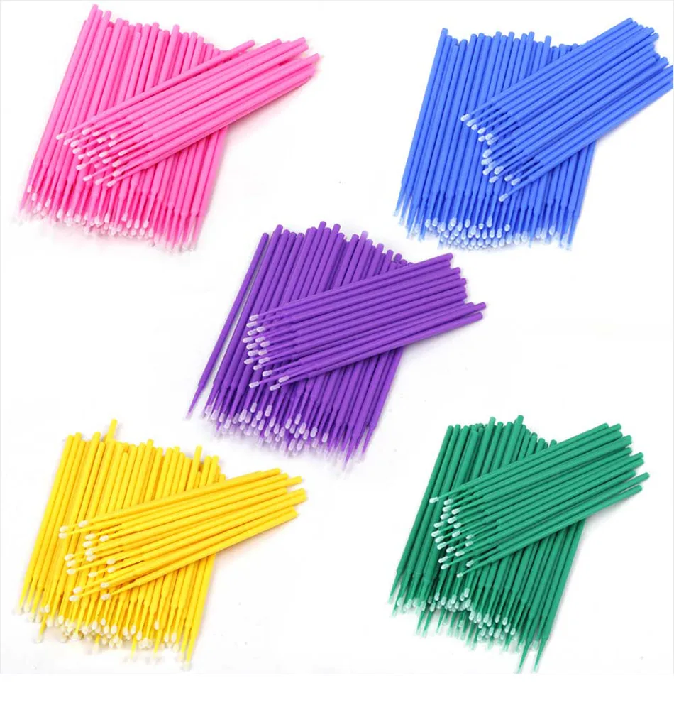 Eyelash Extension Individual - 100Pcs/bag Disposable Eyelash Brush Lash Removing