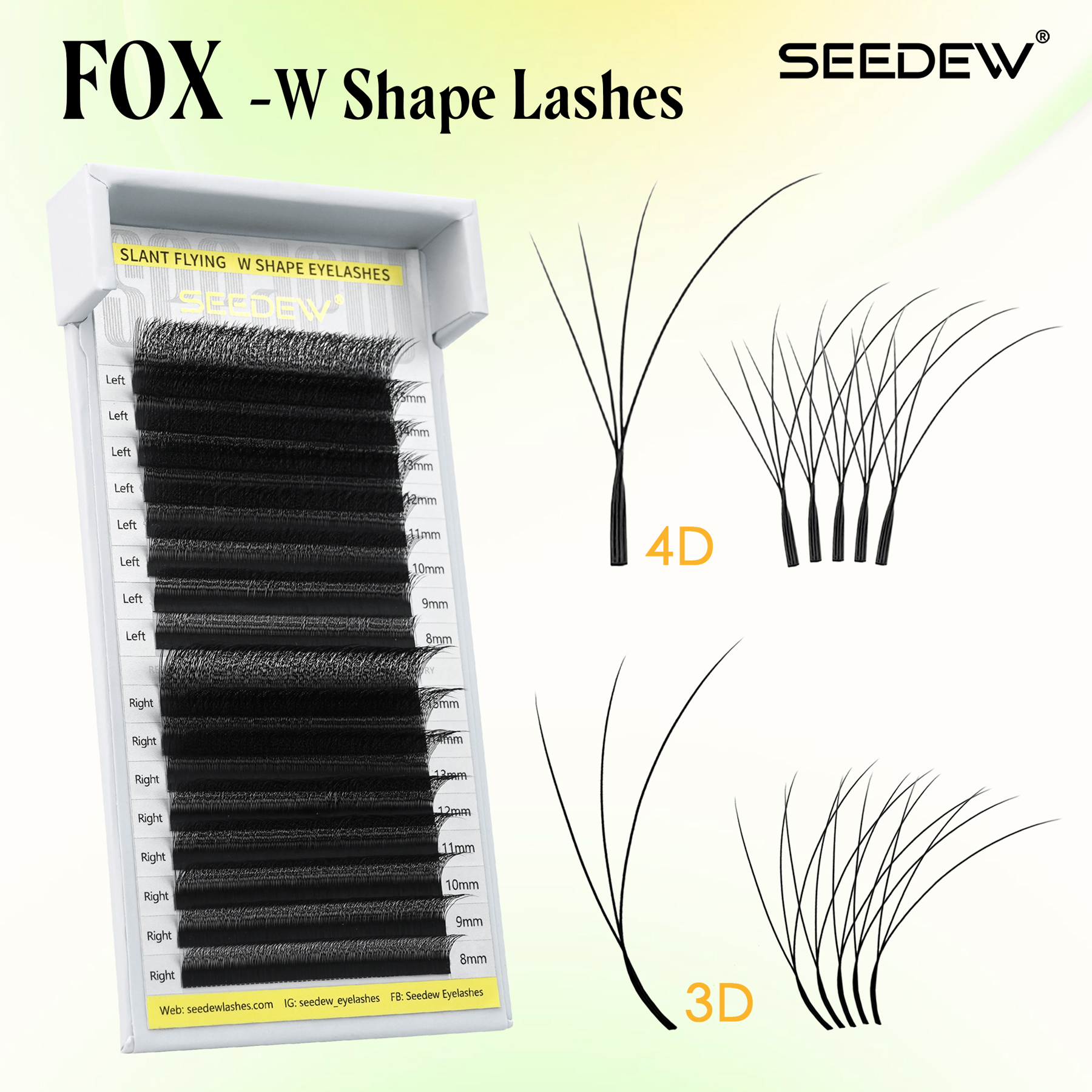 Eyelash Extension Cat Eye - SEEDEW Fox 3D 4D Eyelash Extension