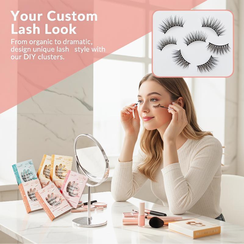 Eyelash Extension Individual - 7 Rows Self-Adhesive Eyelashes No Glue