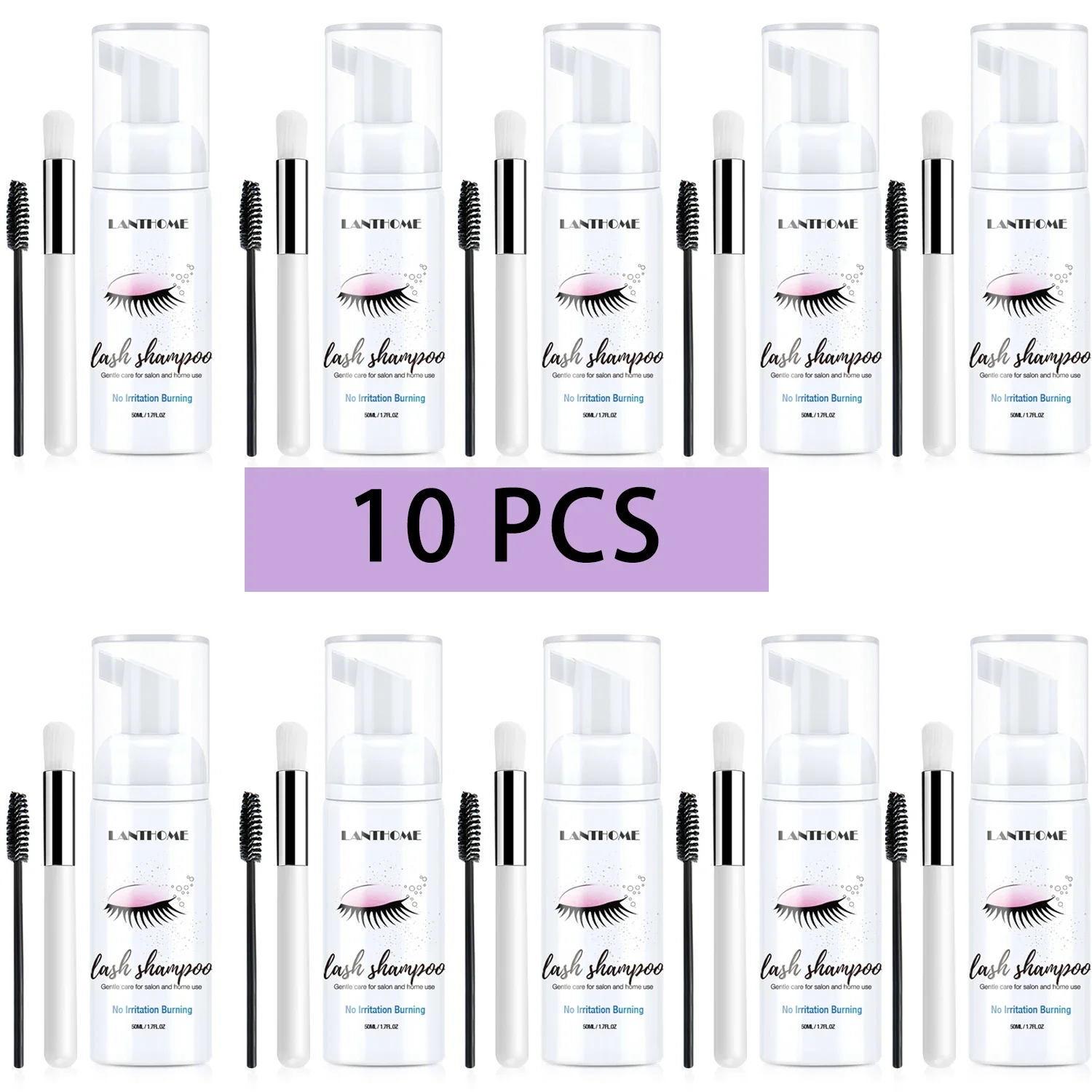 Eyelash Extension Foam Cleanser - Lanthome Eyelash Extension Shampoo Foam Kit