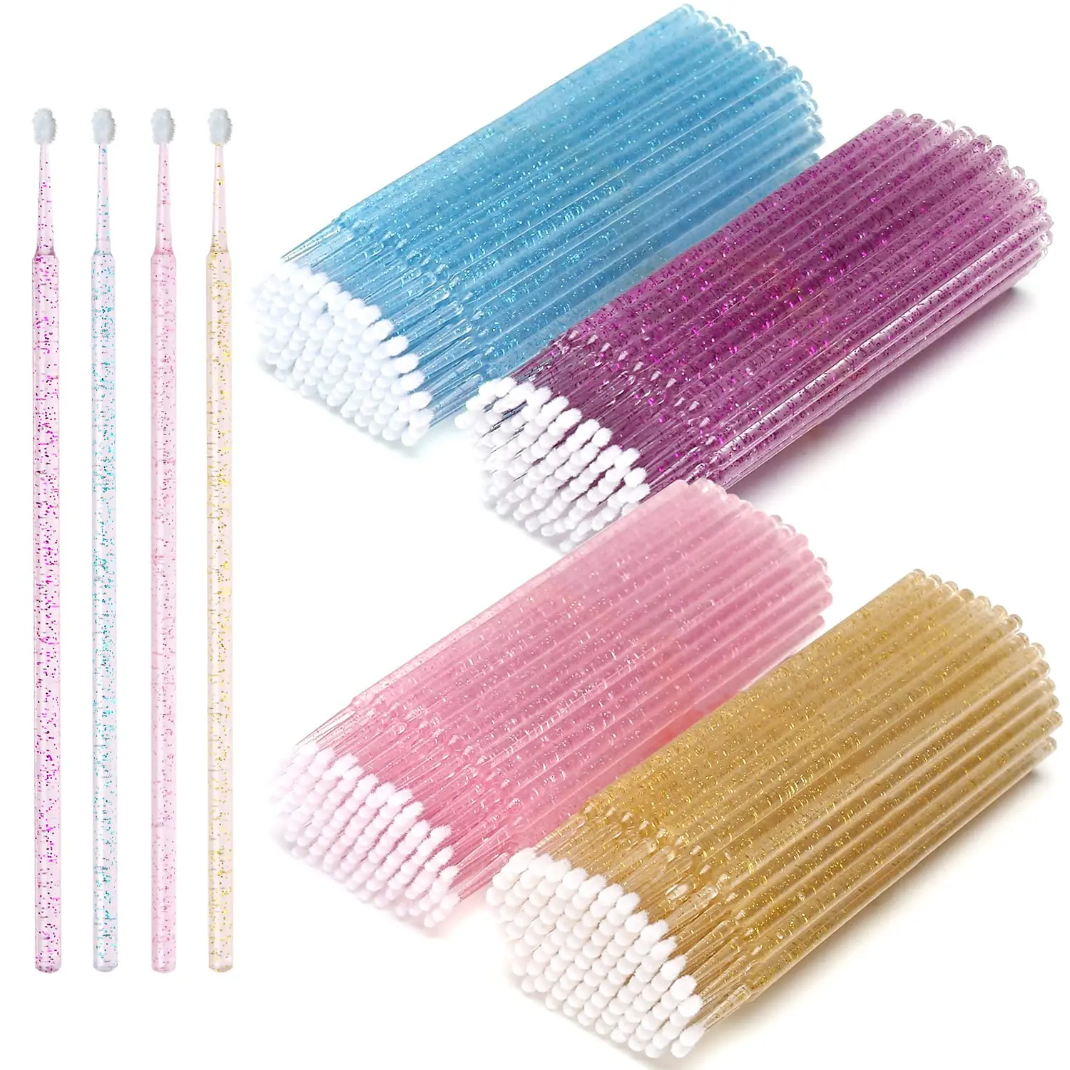 Eyelash Extension Individual - 100PCS/Lot Disposable Eyelash Brushes Swab Microbrushes