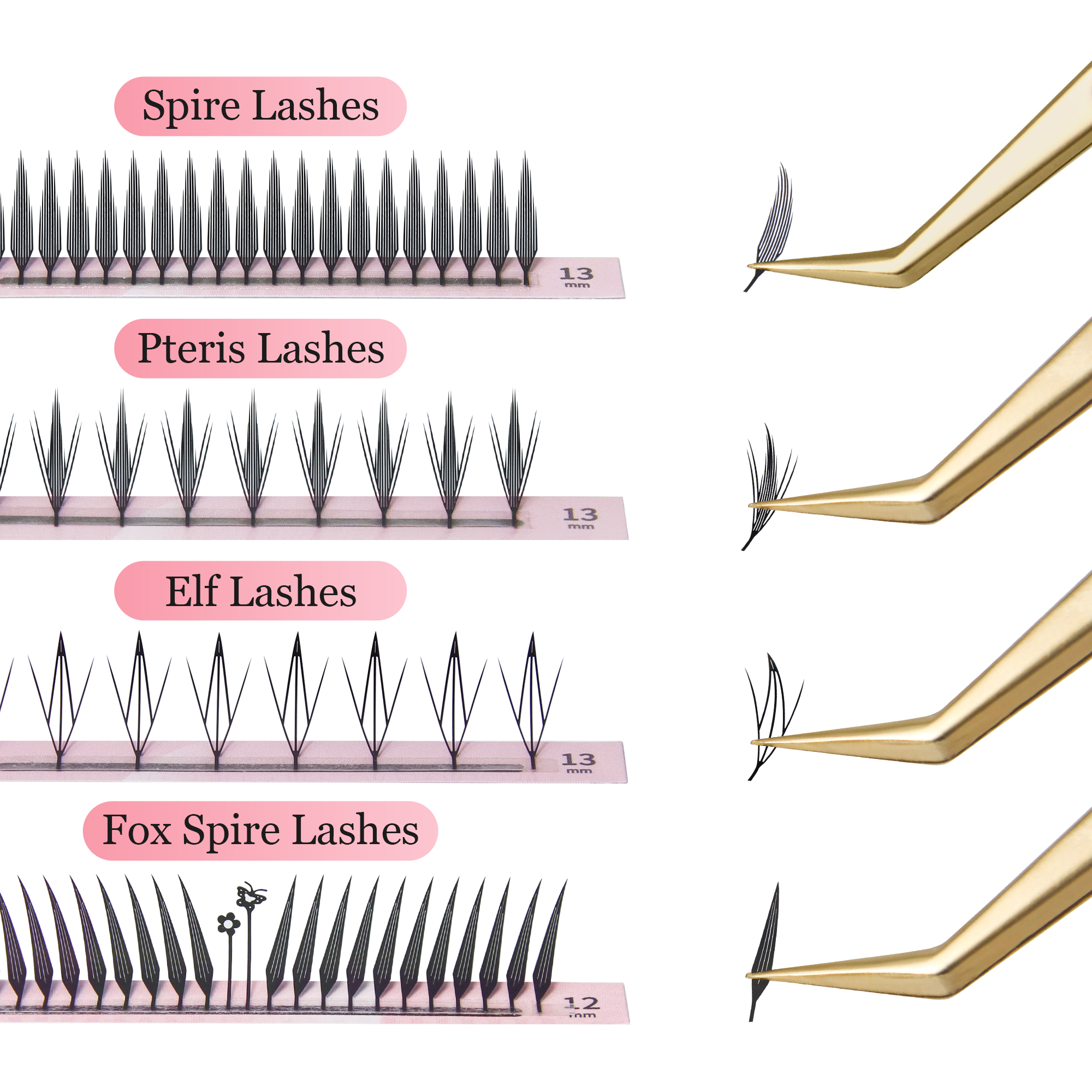 Eyelash Extension Supernatural - GLAMLASH Comic Spire Eyelash Extension Individual