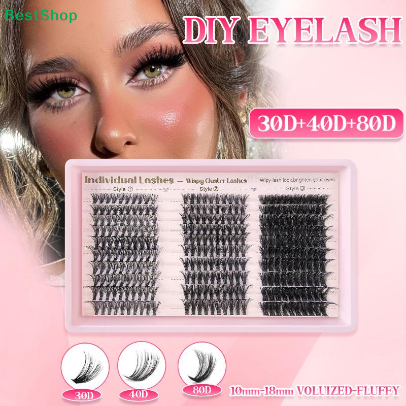 Eyelash Extension Individual - ✂Cluster Lashes Individual Extensions,30D 40D 80D