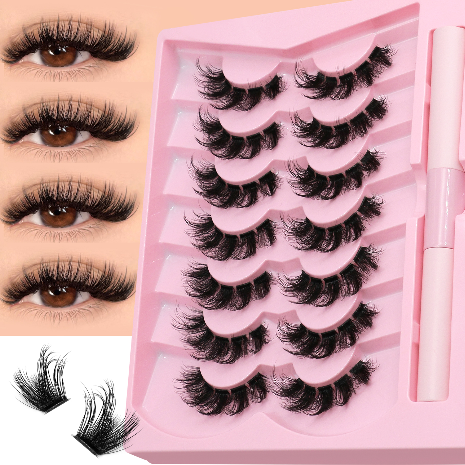 DIY lash clusters set Extensio - Eyelash Extension Cat Eye 리뷰 및 가격