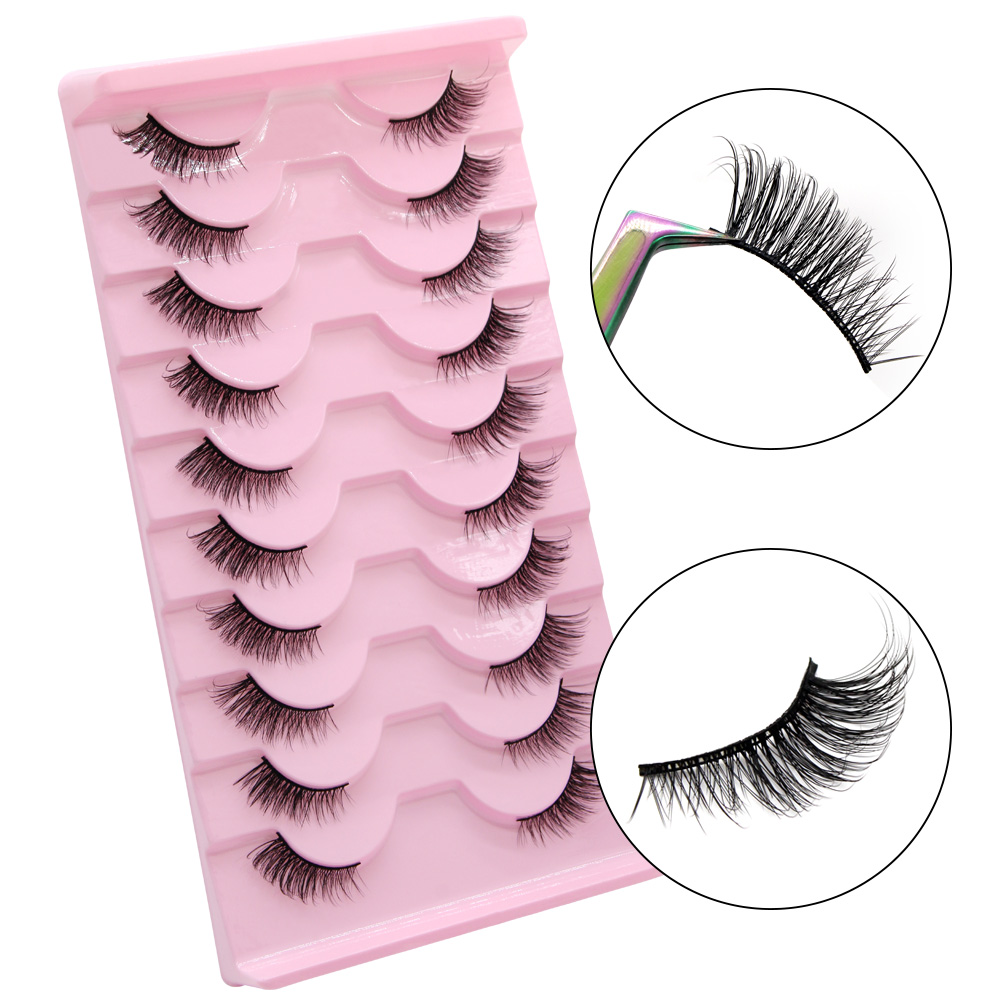 Moonlily 10 Pairs Half Eyelash - Eyelash Extension Cat Eye 리뷰 및 가격
