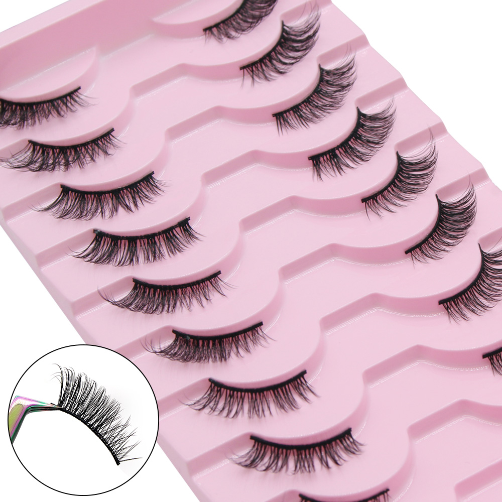 Moonlily 10 Pairs Half Eyelash - Eyelash Extension Cat Eye 리뷰 및 가격