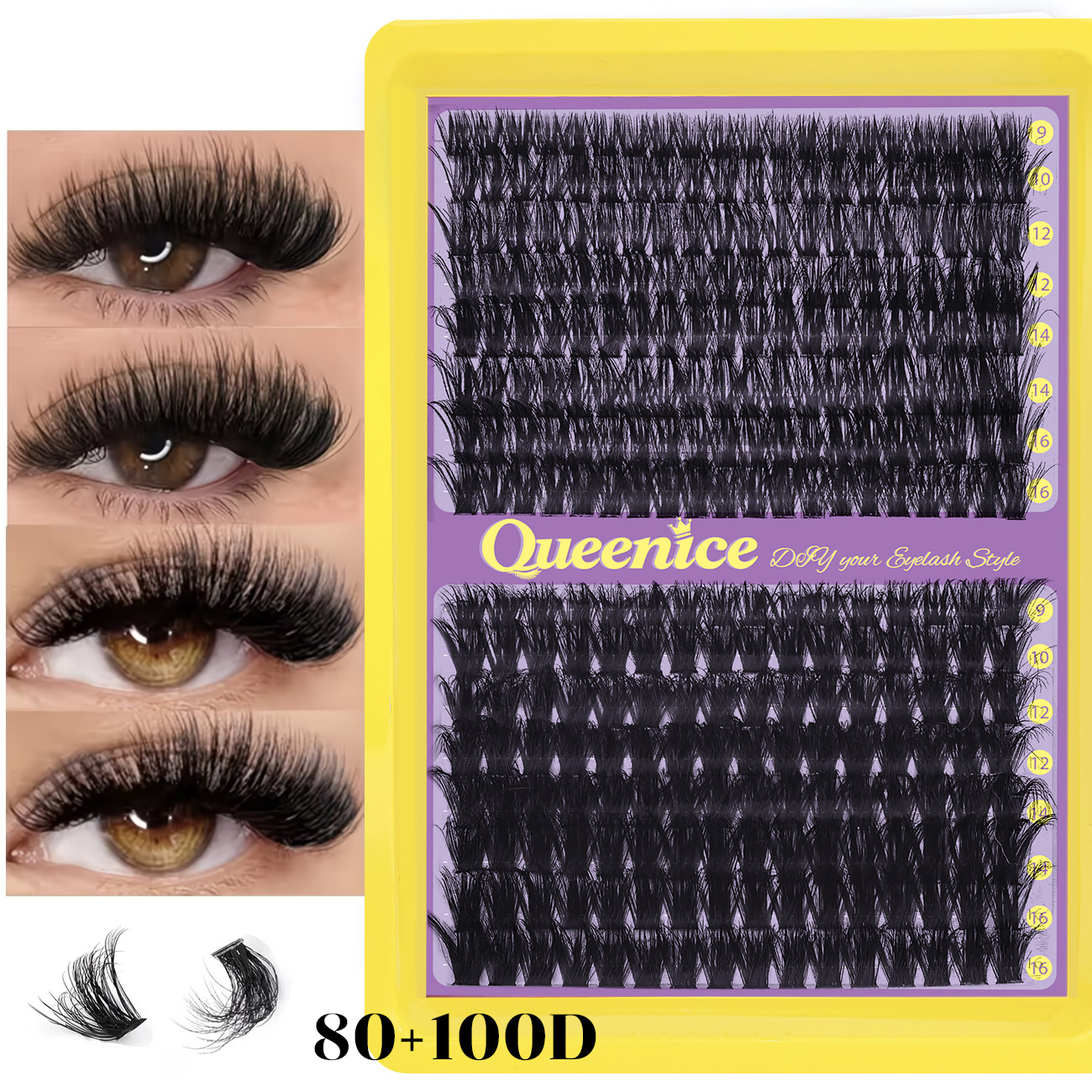 QUEENICE Fluffy Eyelash Cluste - Eyelash Extension Individual 리뷰 및 가격