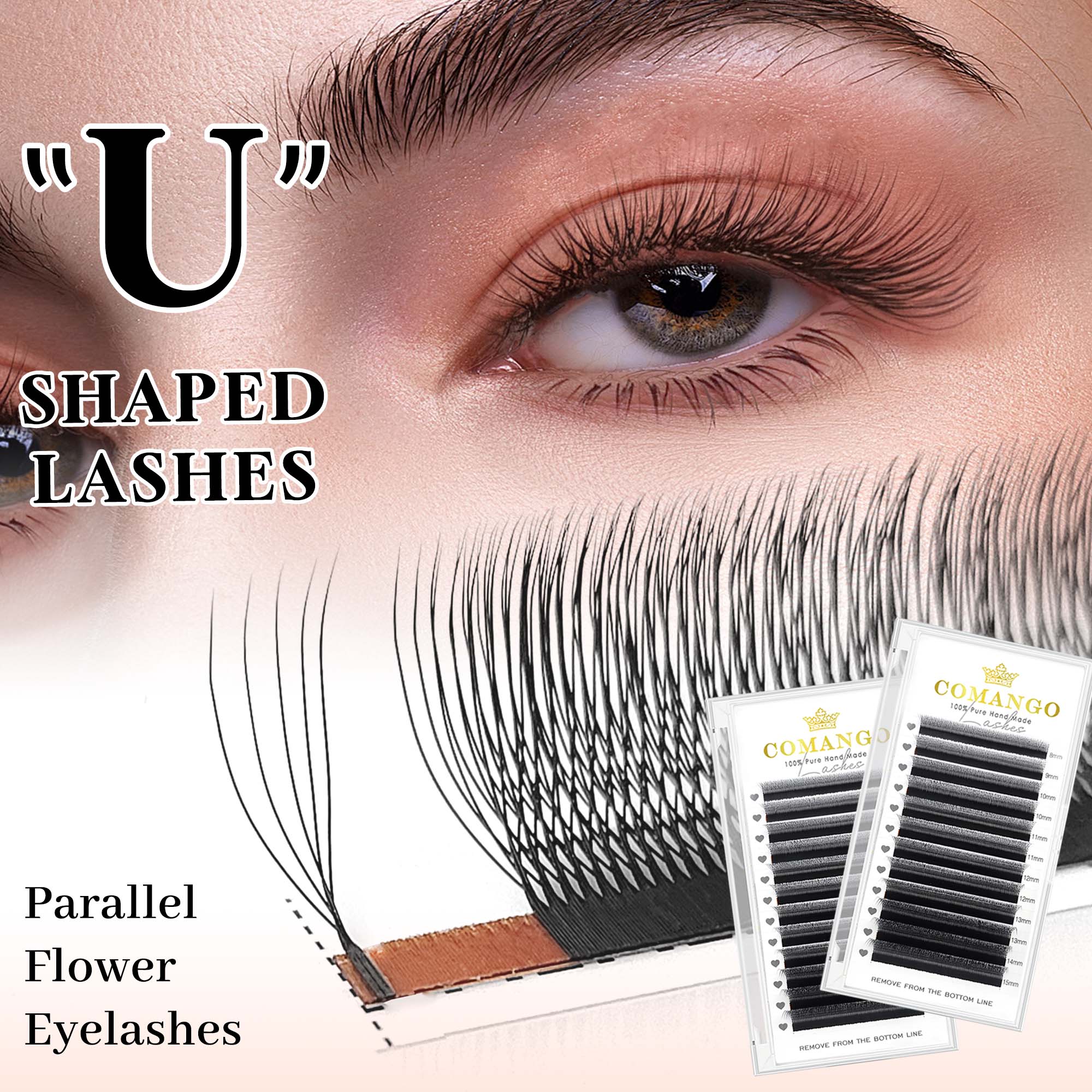 CoMango Mix8-15mm U Shaped 3/4 - Eyelash Extension Supernatural 리뷰 및 가격