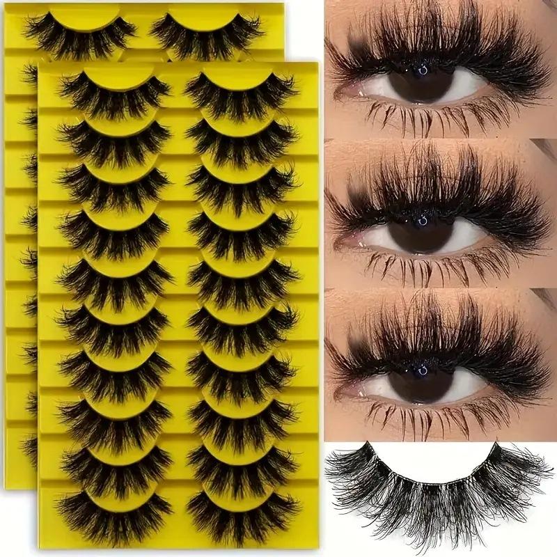 10 Pairs Eye Eyelashes 5D Fluf - Eyelash Extension Cat Eye 리뷰 및 가격