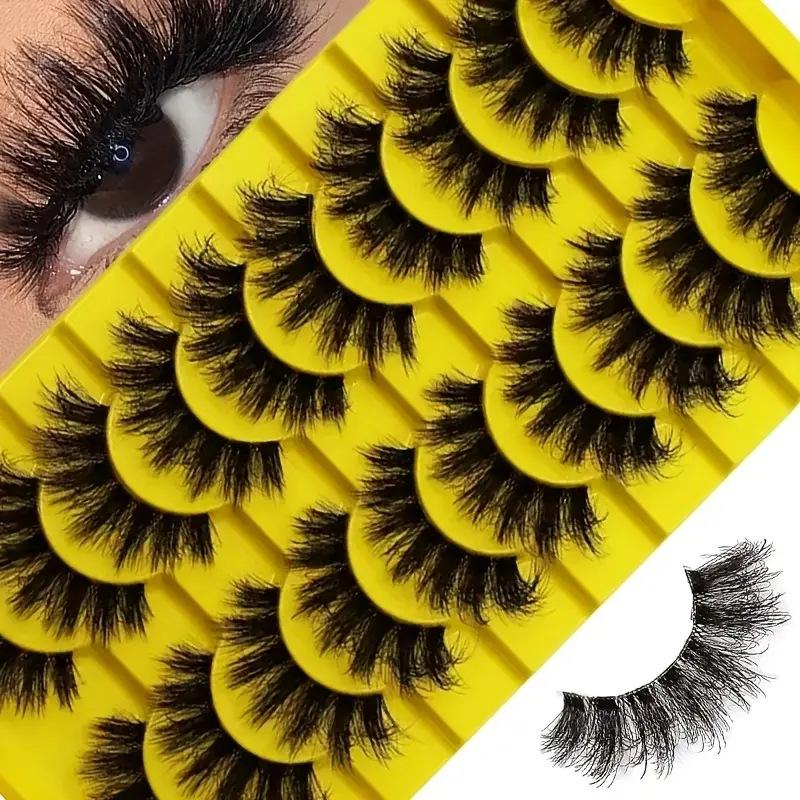10 Pairs Eye Eyelashes 5D Fluf - Eyelash Extension Cat Eye 리뷰 및 가격
