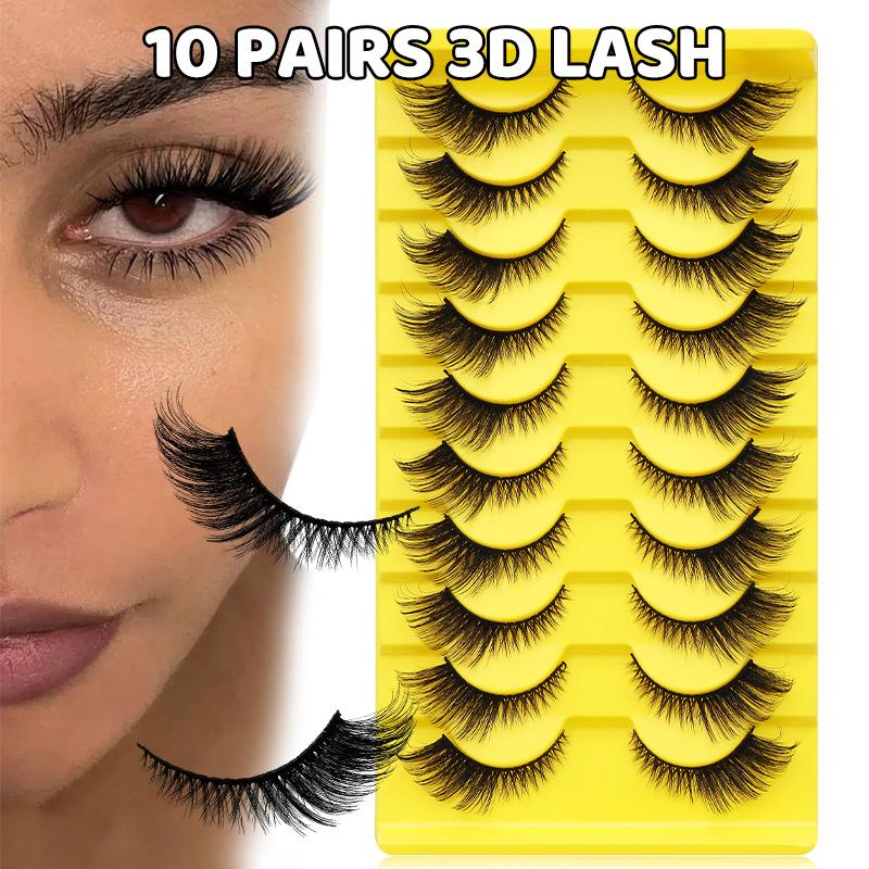 10 Pairs Eye Eyelashes 5D Fluf - Eyelash Extension Cat Eye 리뷰 및 가격
