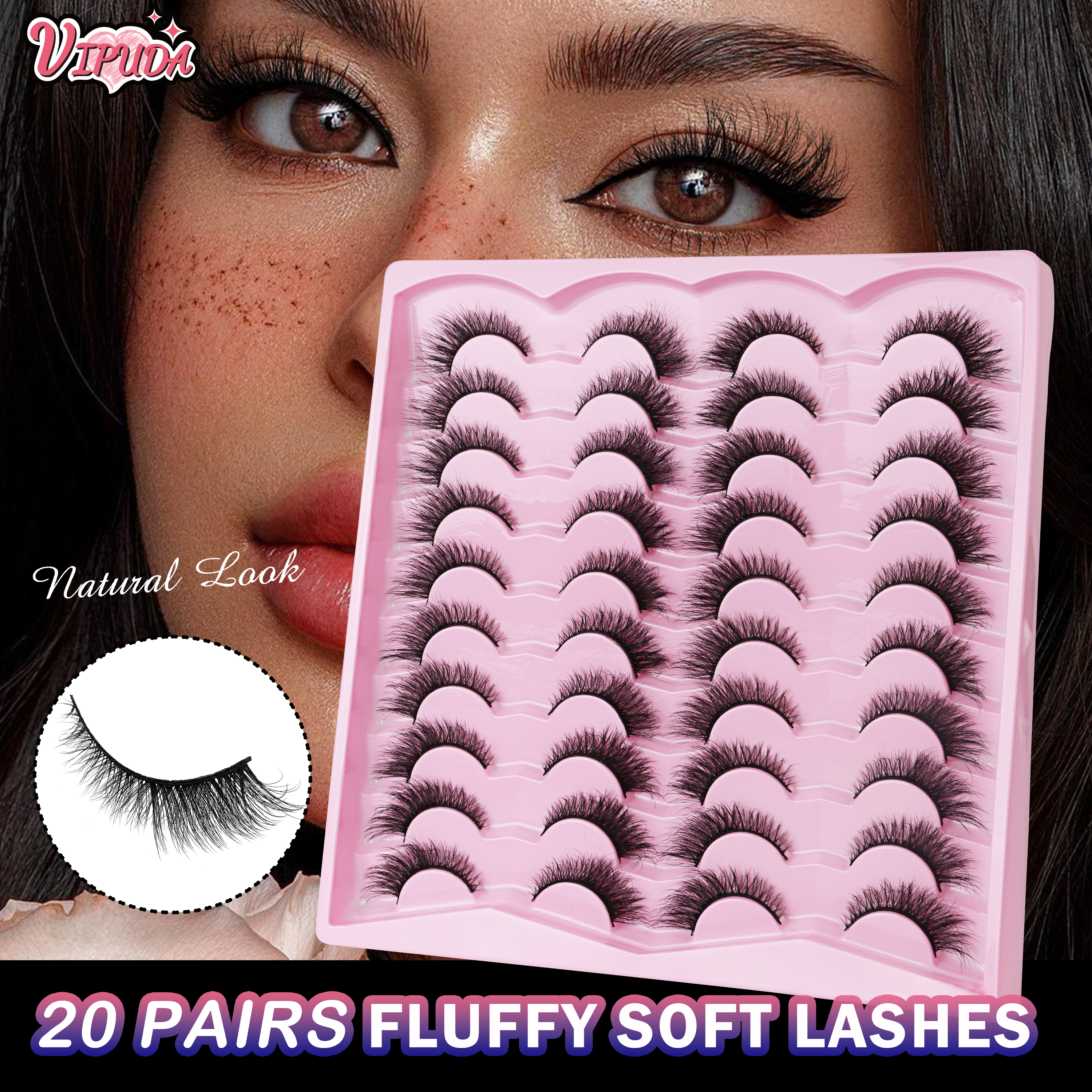 Vipuda 20Pairs Natural False E - Eyelash Extension Cat Eye 리뷰 및 가격
