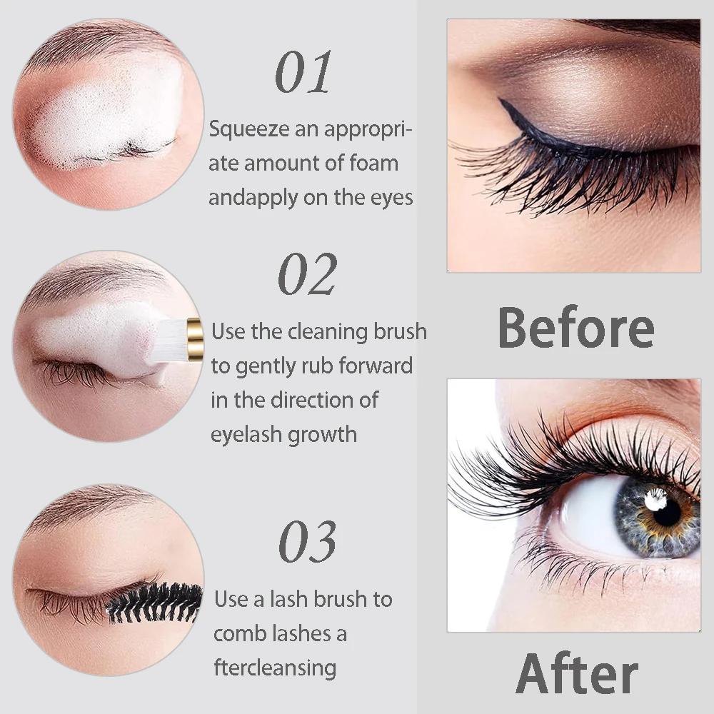 20/40PCS Suit 60ML Empty Pump  - Eyelash Extension Foam Cleanser 리뷰 및 가격