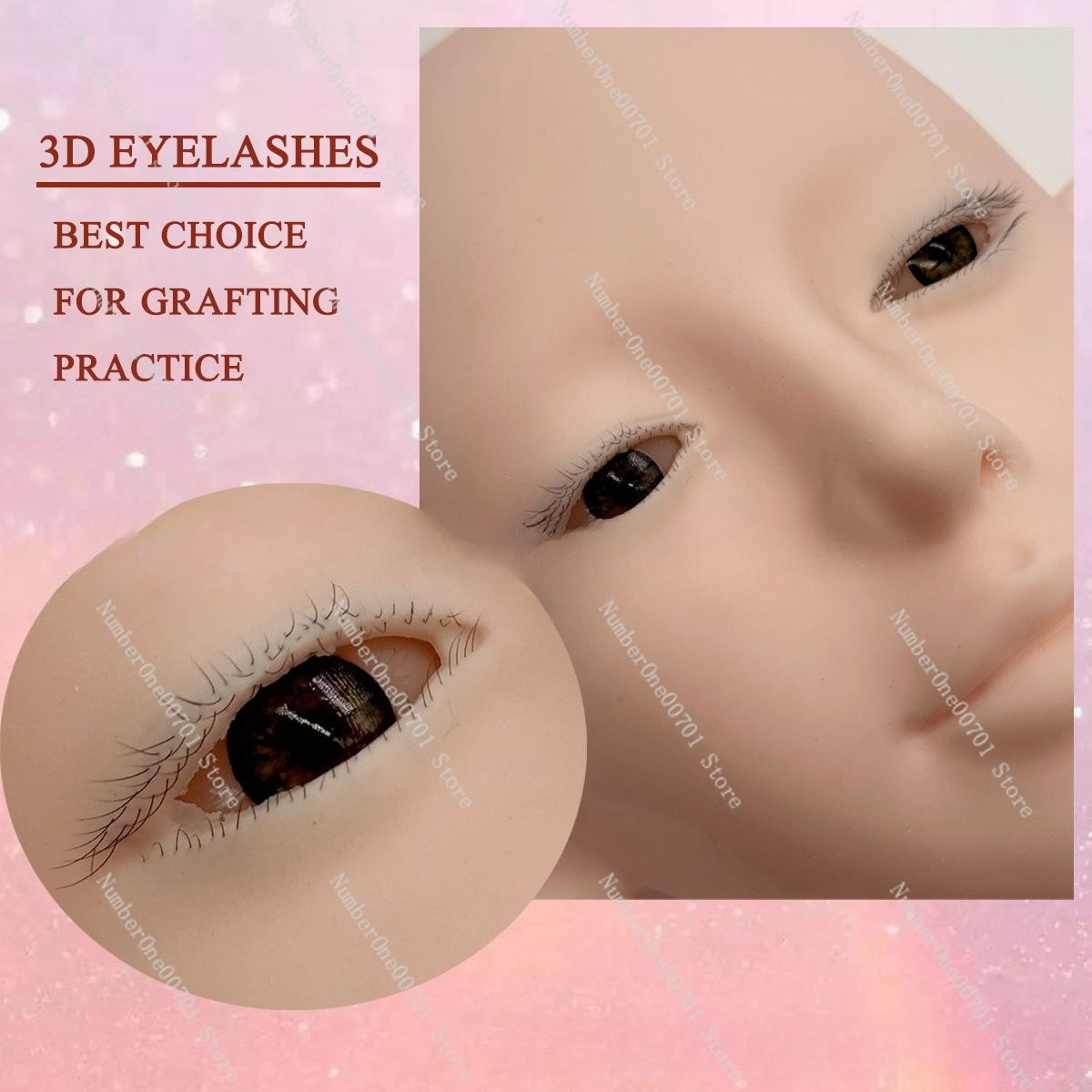 3-Layer Silicone Mannequin Hea - Eyelash Extension Open Eye 리뷰 및 가격