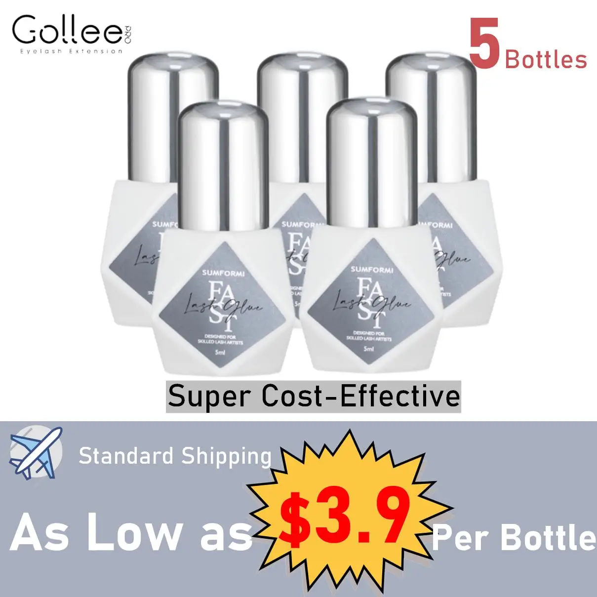 5 Bottle Eye Lash Glue No Irri - Eyelash Extension Open Eye 리뷰 및 가격