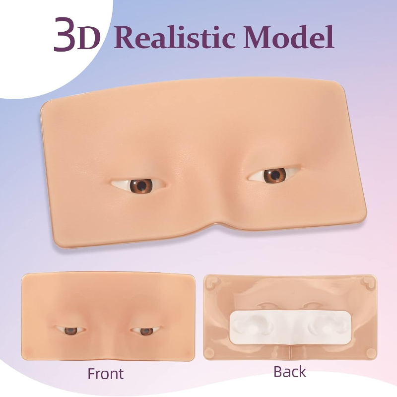 3D Silicone Face Makeup Practi - Eyelash Extension Open Eye 리뷰 및 가격