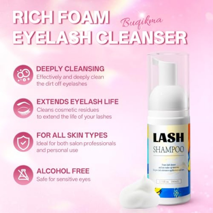 Lash Shampoo 2.11Floz Eyelash  - Eyelash Extension Foam Cleanser 리뷰 및 가격